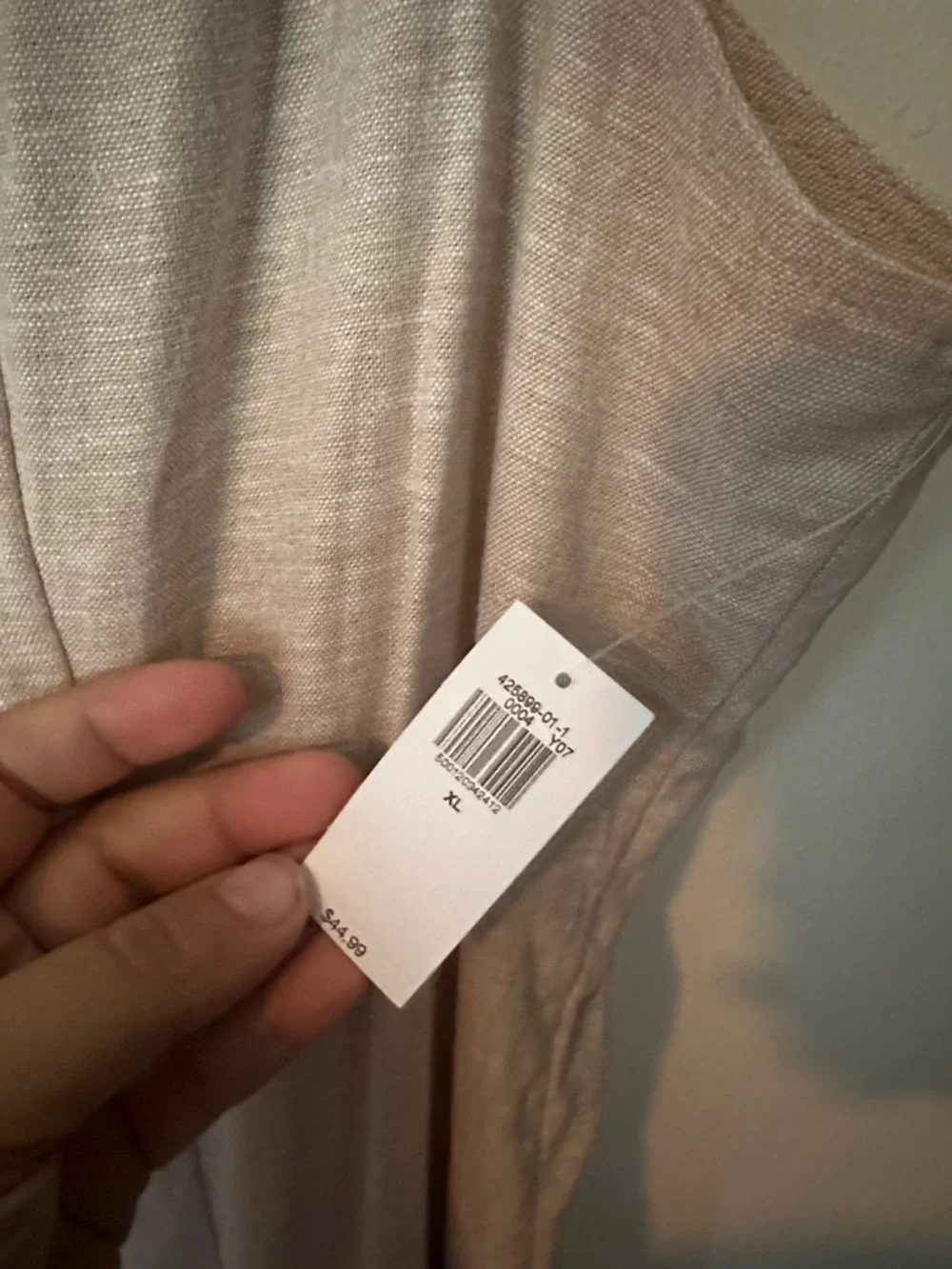 Old Navy Square-Neck Sleeveless Midi Dress in Beige - Picture 6 of 8